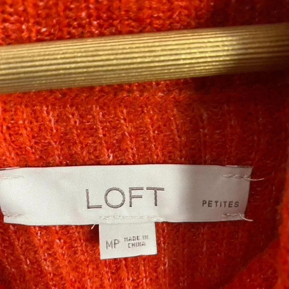 Ann Taylor LOFT Orange Cowl Neck Sweater Dress - Picture 6 of 14